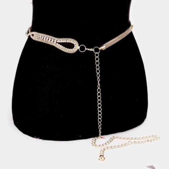 Unique Crystal Twist Chain Belt - Picture 2 of 2